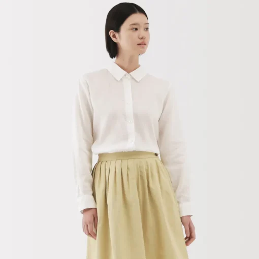 Best Women's Washed Linen Shirt Women Tops & Shirts