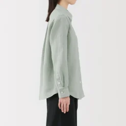 Best Women's Washed Linen Shirt Women Tops & Shirts