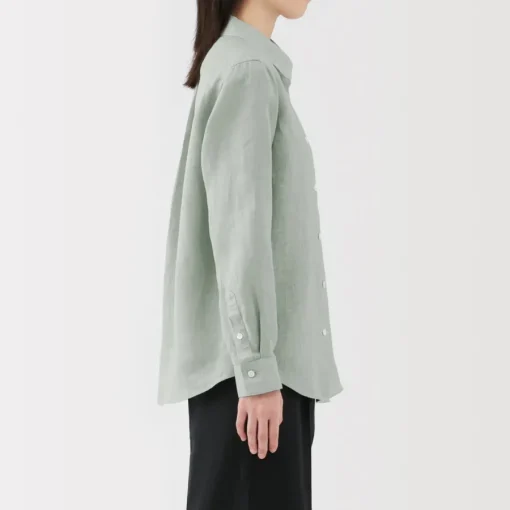 Best Women's Washed Linen Shirt Women Tops & Shirts