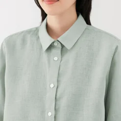 Best Women's Washed Linen Shirt Women Tops & Shirts