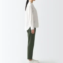Outlet Women's 4-Way Stretch Chino Slim Tapered Pants (L 30inch / 75cm) Women Chino