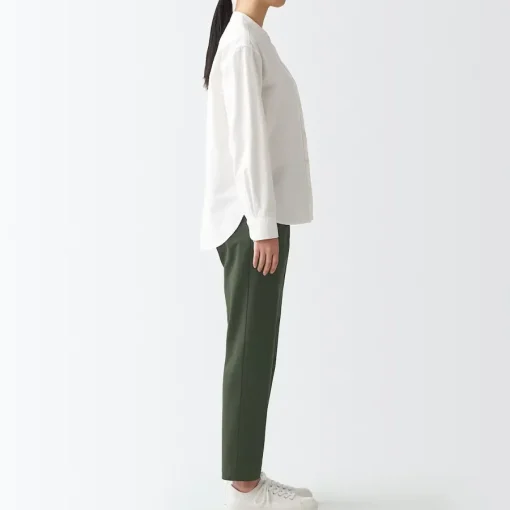 Outlet Women's 4-Way Stretch Chino Slim Tapered Pants (L 30inch / 75cm) Women Chino