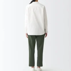 Outlet Women's 4-Way Stretch Chino Slim Tapered Pants (L 30inch / 75cm) Women Chino