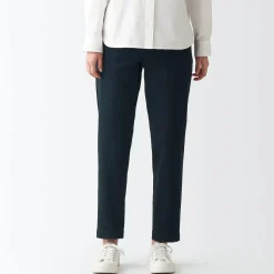 Outlet Women's 4-Way Stretch Chino Slim Tapered Pants (L 30inch / 75cm) Women Chino