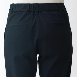 Outlet Women's 4-Way Stretch Chino Slim Tapered Pants (L 30inch / 75cm) Women Chino
