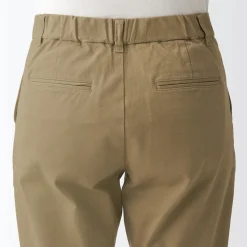 Outlet Women's 4-Way Stretch Chino Slim Tapered Pants (L 30inch / 75cm) Women Chino