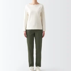 Online Women's 4-Way Stretch Chino Slim Tapered Pants (L 32inch / 80cm) Women Chino