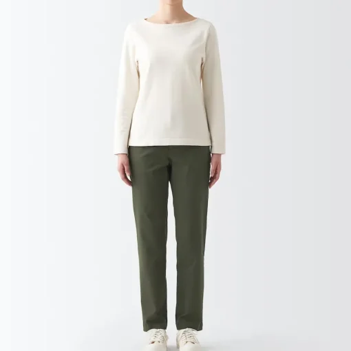 Online Women's 4-Way Stretch Chino Slim Tapered Pants (L 32inch / 80cm) Women Chino