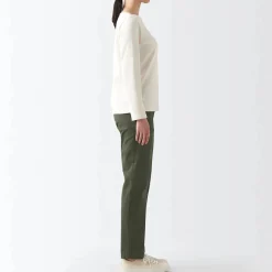 Online Women's 4-Way Stretch Chino Slim Tapered Pants (L 32inch / 80cm) Women Chino