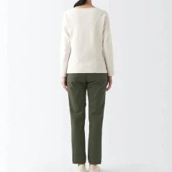 Online Women's 4-Way Stretch Chino Slim Tapered Pants (L 32inch / 80cm) Women Chino
