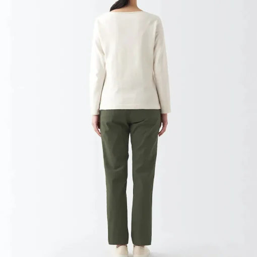 Online Women's 4-Way Stretch Chino Slim Tapered Pants (L 32inch / 80cm) Women Chino