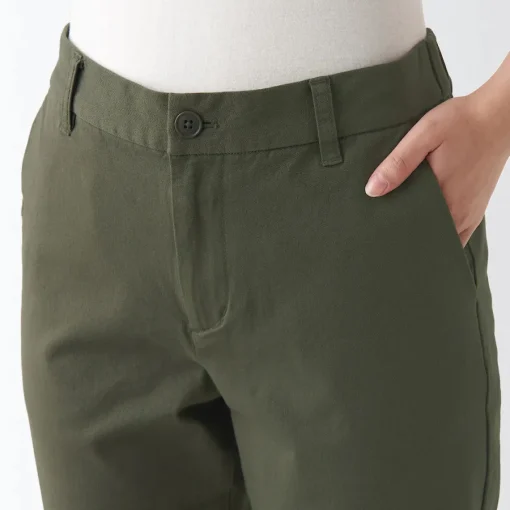 Online Women's 4-Way Stretch Chino Slim Tapered Pants (L 32inch / 80cm) Women Chino