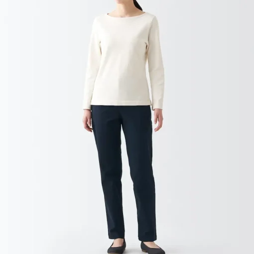Online Women's 4-Way Stretch Chino Slim Tapered Pants (L 32inch / 80cm) Women Chino