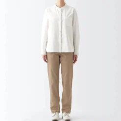 Online Women's 4-Way Stretch Chino Slim Tapered Pants (L 32inch / 80cm) Women Chino