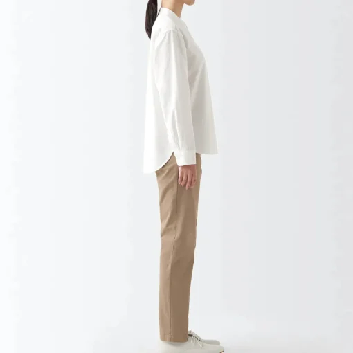 Online Women's 4-Way Stretch Chino Slim Tapered Pants (L 32inch / 80cm) Women Chino