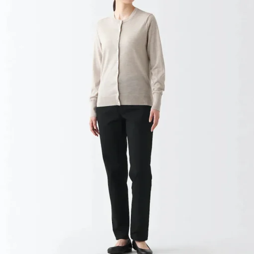 Online Women's 4-Way Stretch Chino Slim Tapered Pants (L 32inch / 80cm) Women Chino
