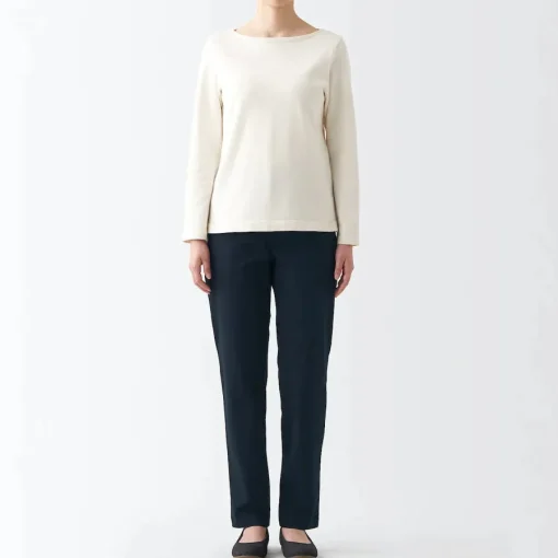 Online Women's 4-Way Stretch Chino Slim Tapered Pants (L 32inch / 80cm) Women Chino