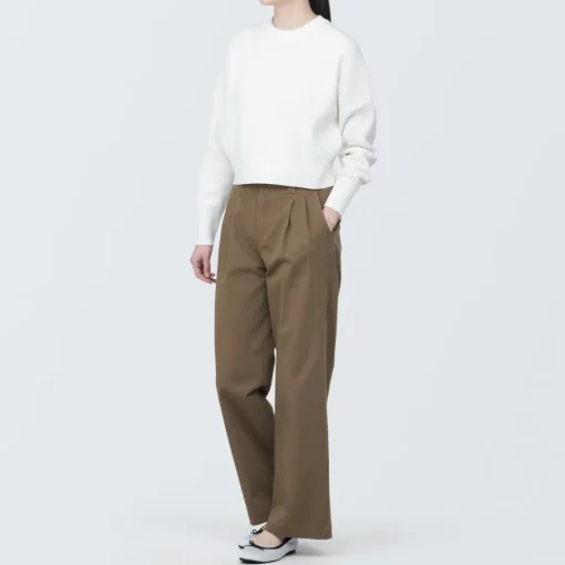 Sale Women's 4-Way Stretch Chino Darted Wide Pants Women Chino