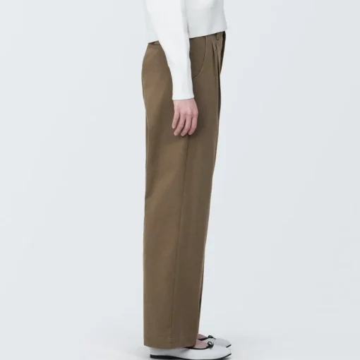 Sale Women's 4-Way Stretch Chino Darted Wide Pants Women Chino