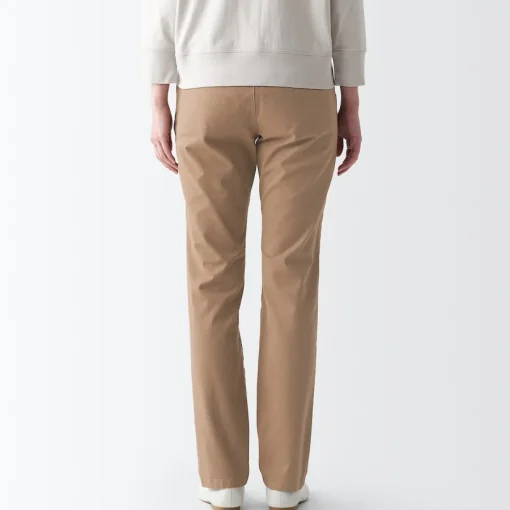 Sale Women's 4-Way Stretch Chino Slim Tapered Pants (L 32inch / 80cm) Women Chino
