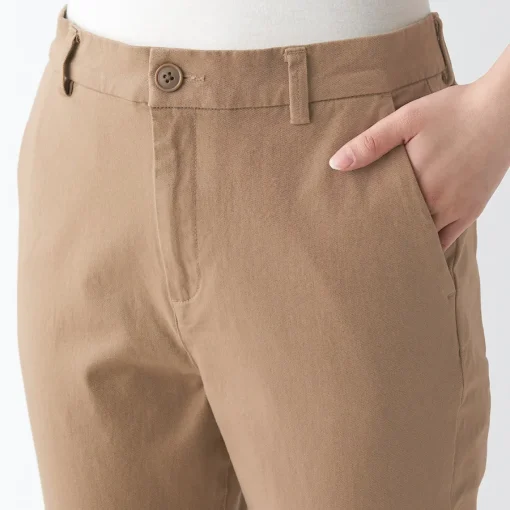 Sale Women's 4-Way Stretch Chino Slim Tapered Pants (L 32inch / 80cm) Women Chino