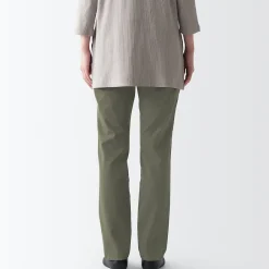 Sale Women's 4-Way Stretch Chino Slim Tapered Pants (L 32inch / 80cm) Women Chino