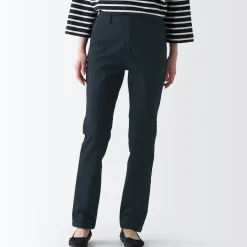 Sale Women's 4-Way Stretch Chino Slim Tapered Pants (L 32inch / 80cm) Women Chino