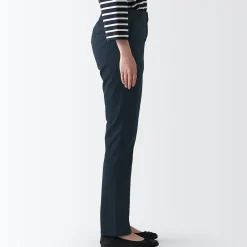 Sale Women's 4-Way Stretch Chino Slim Tapered Pants (L 32inch / 80cm) Women Chino