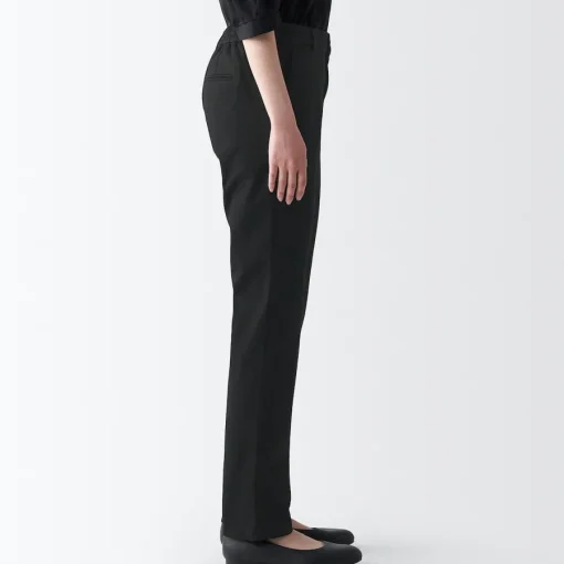 Sale Women's 4-Way Stretch Chino Slim Tapered Pants (L 32inch / 80cm) Women Chino