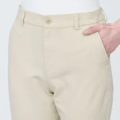 Sale Women's 4-Way Stretch Chino Slim Tapered Pants (L 32inch / 80cm) Women Chino