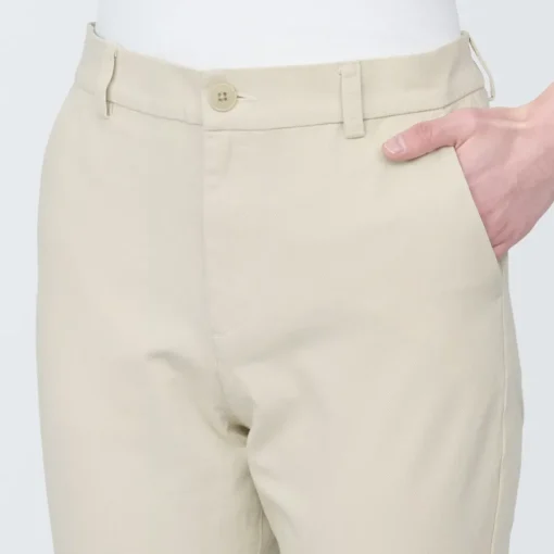 Sale Women's 4-Way Stretch Chino Slim Tapered Pants (L 32inch / 80cm) Women Chino